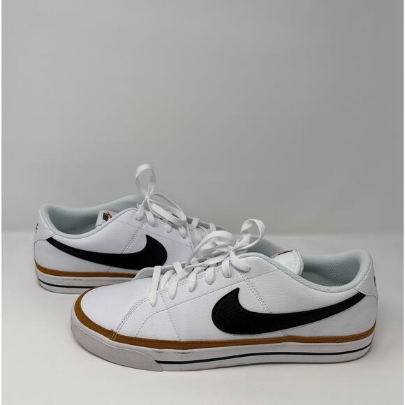 Nike Court Legacy Leather Mens Shoes Size 12, Color: White Desert Ochre - Used main image 6